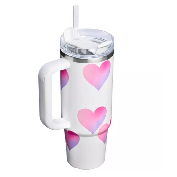 Stanley X Target Valentine's Day 30 oz Quencher Tumbler Frost Heart Gradient - Picture 2 of 9